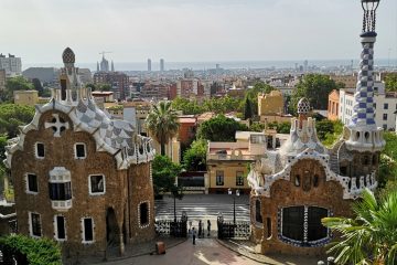 Park Güell - výhľad z terasy